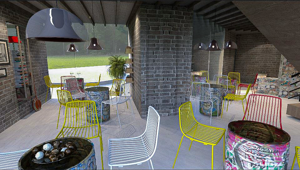 Musical and Artistic cafe by MYR Design