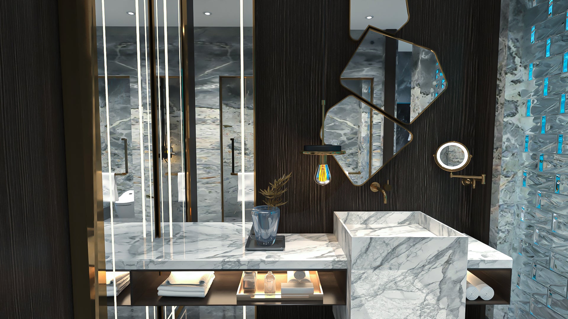 Bathroom Design: "Stylish bathroom design by MYR Design